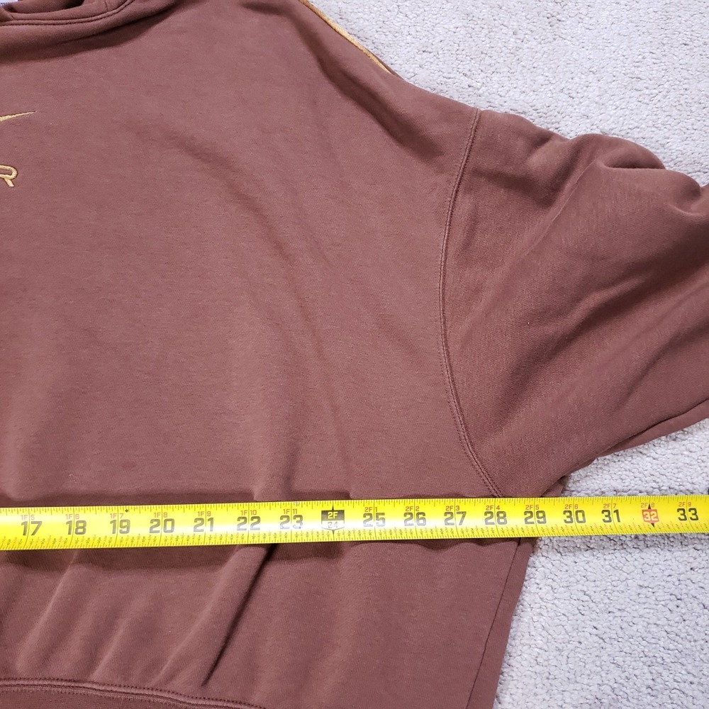 Nike Sweatsuit Women XL Brown Cropped Oversize Hoodie Sweatshirt Jogger Set READ - Picture 6 of 16